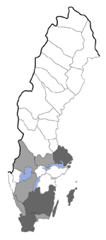 Distribution map - Catocala pacta
