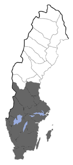 Distribution map - Conistra rubiginea