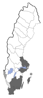 Distribution map - Euzophera cinerosella